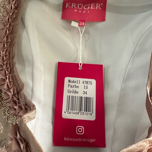 Authentic Bavarian Dirndl German Oktoberfest Dress - Picture 6 of 9